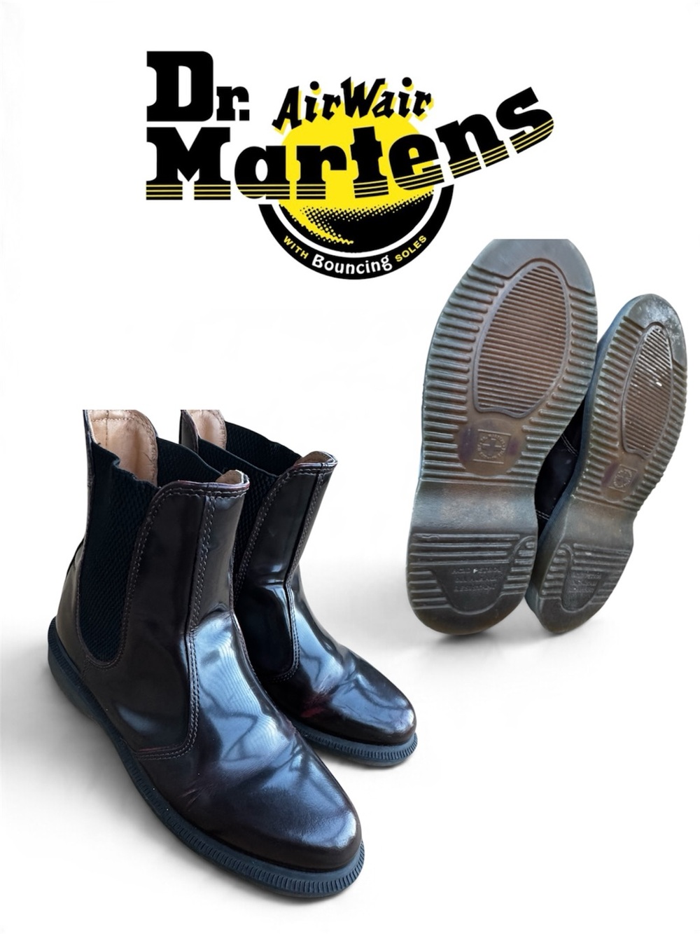 Dr. Martens Flora Burgundy Chelsea Boots size 6 US EUC